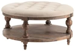 Crestview Collection Julia Grey Ottoman