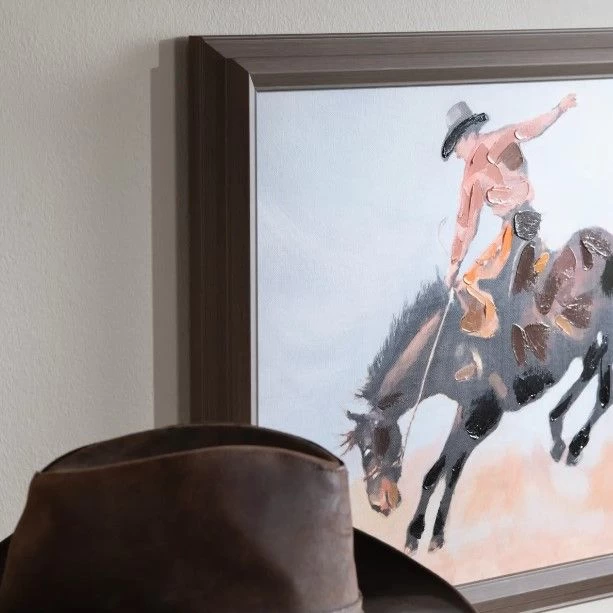 Crestview Collection Ride Em Cowboy 4-Piece Wall Art Set 4 Crestview Collection Ride Em Cowboy 4-Piece Wall Art Set - Image 2