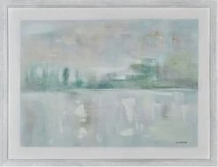 Crestview Collection Scent Of Rain Light Blue/Whitewashed Wall Art