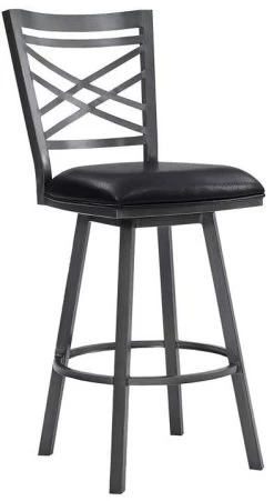 Armen Living Fargo Black 26" Counter Stool