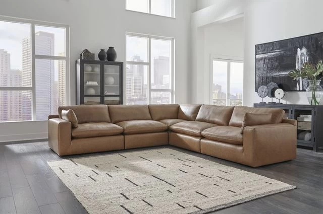 Signature Design By Ashley® Emilia 5-Piece Caramel Modular Sectional 6 Signature Design By Ashley® Emilia 5-Piece Caramel Modular Sectional - Image 4