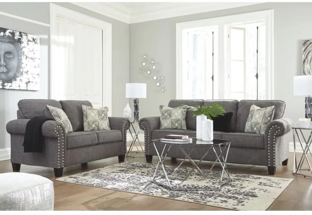 Benchcraft® Agleno Charcoal Loveseat 5 Benchcraft® Agleno Charcoal Loveseat - Image 3