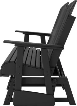 Signature Design By Ashley® Hyland Wave Black Outdoor Glider Loveseat -Furniture Store b511463e 5488 4686 b3d8 7e931b67634a