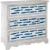 Crestview Collection Swimming Upstream Antique White Chest