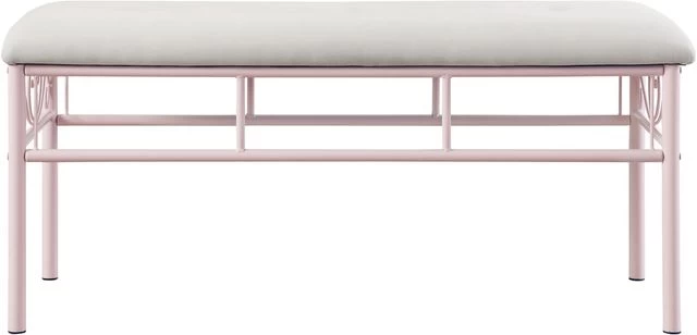 Coaster® Massi Powder Pink Bench 4 Coaster® Massi Powder Pink Bench - Image 2