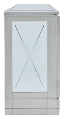 Signature Design By Ashley® Flamory Metallic Silver 72" TV Stand With Electric Fireplace 5 Signature Design By Ashley® Flamory Metallic Silver 72" TV Stand With Electric Fireplace - Image 3