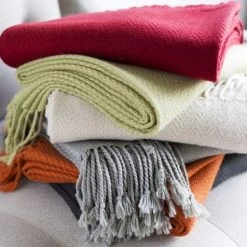 Surya Turner Khaki 50"x60" Throw Blanket -Furniture Store b8871877 03a1 465d a04d c14a183c7683