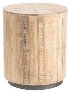 Crestview Collection Bengal Manor Natural End Table With Gray Base