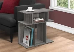Monarch Specialties Accent Table, Side, End, Nightstand, Lamp, Living Room, Bedroom, Laminate, Grey, Contemporary, Modern -Furniture Store bb9efdc3 f745 4e38 bab4 7c7fad84d29b
