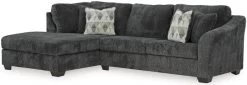 Signature Design By Ashley® Biddeford 2-Piece Ebony Left-Arm Facing Sectional With Corner Chaise