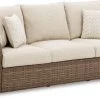 Signature Design By Ashley® Sandy Bloom Beige Outdoor Sofa With Cushion -Furniture Store bd9f54fb e78e 4a55 89bf e784708da1ab