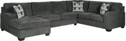 Signature Design By Ashley® Ballinasloe 3-Piece Smoke Sectional