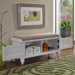 Homestyles® Bermuda Off-White Storage Bench -Furniture Store c1feebc7 545d 4fae bddf a8368a83de83