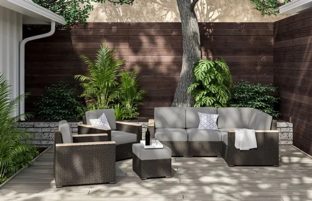 Homestyles® Boca Raton 4-Piece Brown Sectional Set 4 Homestyles® Boca Raton 4-Piece Brown Sectional Set - Image 2