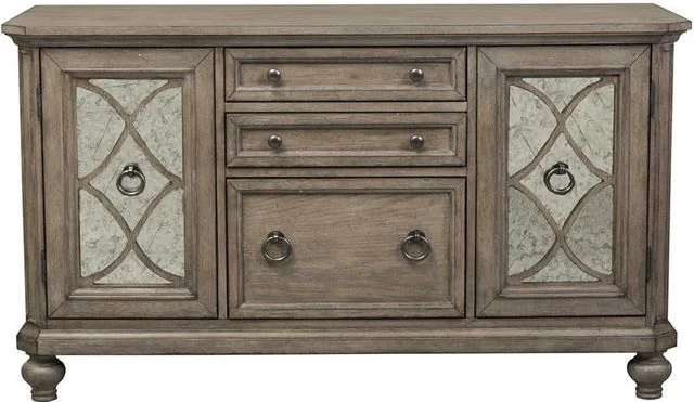 Liberty Simply Elegant Heathered Taupe Credenza 4 Liberty Simply Elegant Heathered Taupe Credenza - Image 2