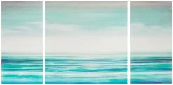Olliix By Madison Park Teal Tides Blue Gel Coat Canvas