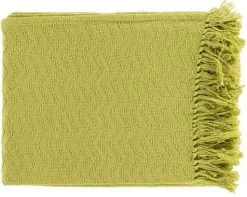 Surya Thelma Lime 50"x60" Throw Blanket