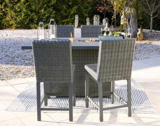 Signature Design By Ashley® Palazzo 5-Piece Gray Counter Height Outdoor Dining Set 6 Signature Design By Ashley® Palazzo 5-Piece Gray Counter Height Outdoor Dining Set - Image 4
