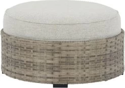 Signature Design By Ashley® Calworth Beige Outdoor Ottoman
