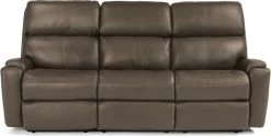 Flexsteel® Rio Dark Stone Power Reclining Sofa