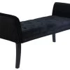 Armen Living Chatham Bench In Black Velvet -Furniture Store c974c284 6175 485c a0a2 c745e8f0b8d9