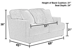 IAmerica Fluffy Chocolate Loveseat -Furniture Store caa28b9d 22b4 41d3 8164 139259464027