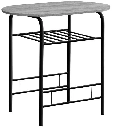 Monarch Specialties Inc. 3-Piece Black/Grey Dining Table Set 5 Monarch Specialties Inc. 3-Piece Black/Grey Dining Table Set - Image 3