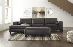 Signature Design By Ashley® Nokomis 2-Piece Charcoal Right-Arm Facing Sectional With Chaise -Furniture Store cd394d8c 70eb 4df5 bf18 7e22378f33d4