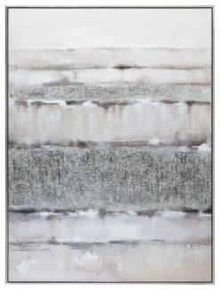 Crestview Collection Faint Lines 2 Brown/White Wall Art