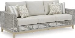 Signature Design By Ashley® Seton Creek Gray Outdoor Sofa With Cushion
