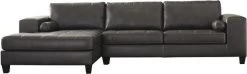 Signature Design By Ashley® Nokomis 2-Piece Charcoal Right-Arm Facing Sectional With Chaise