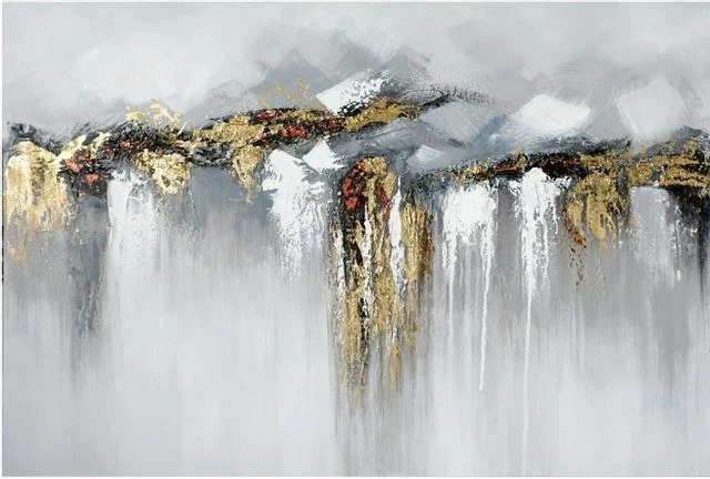 Crestview Collection Drizzling Tones Gray/Gold Wall Art 3 Crestview Collection Drizzling Tones Gray/Gold Wall Art