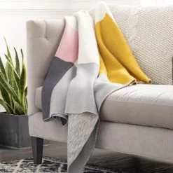 Surya Brickel Multi-Color 50"x60" Throw Blanket -Furniture Store d22117c1 e508 4161 a781 d38417509586
