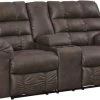 Signature Design By Ashley® Derwin Nut Reclining Loveseat With Console -Furniture Store d5095d6f 29e9 483f b618 079a2351cd91