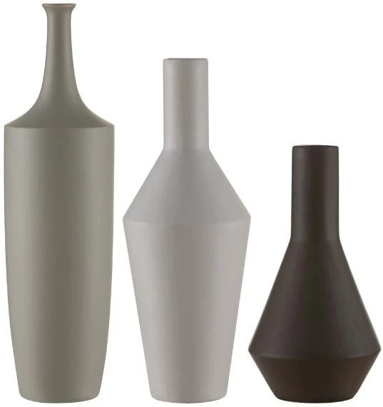 Crestview Collection Zen 3-Piece Dark Brown/Off-White/Taupe Bottle Set 3 Crestview Collection Zen 3-Piece Dark Brown/Off-White/Taupe Bottle Set