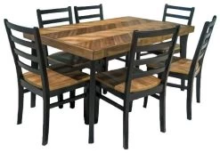 Signature Design By Ashley® Blondon 7-Piece Black/Brown Dining Set