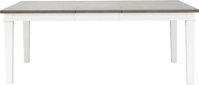 Benchcraft® Nollicott Whitewash/Light Gray Dining Extension Table 5 Benchcraft® Nollicott Whitewash/Light Gray Dining Extension Table - Image 3