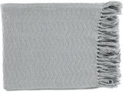Surya Thelma Ice Blue 50"x60" Throw Blanket