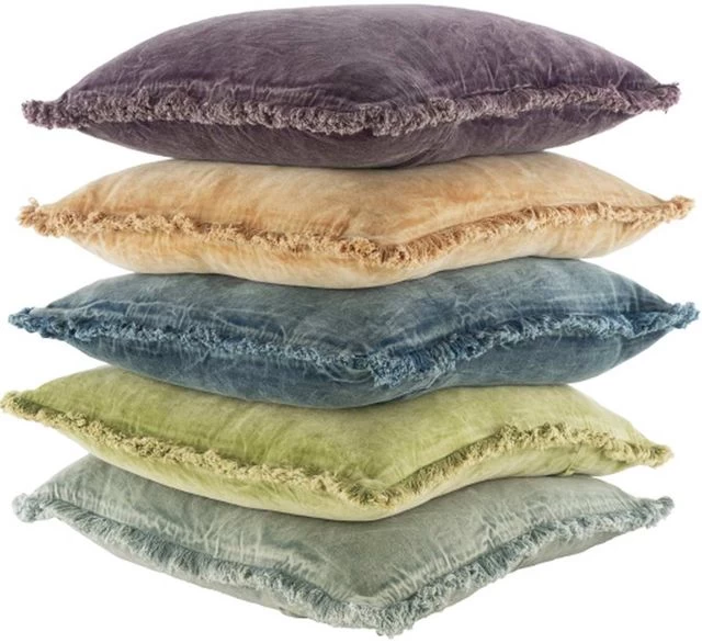 Surya Washed Cotton Velvet Medium Gray 18"x18" Pillow Shell 5 Surya Washed Cotton Velvet Medium Gray 18"x18" Pillow Shell - Image 3