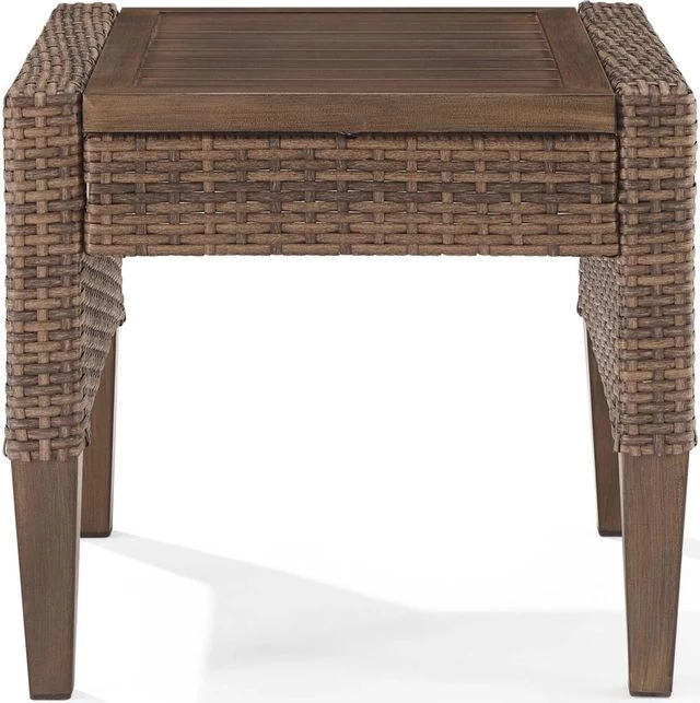 Crosley Furniture® Capella Brown Outdoor Side Table 4 Crosley Furniture® Capella Brown Outdoor Side Table - Image 2