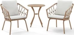 Crosley Furniture® Juniper 3-Piece Creme/Natural Outdoor Wicker Bistro Set