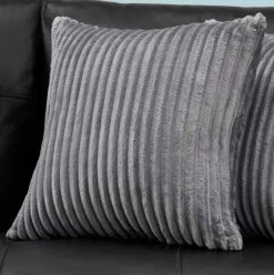 Monarch Specialties Inc. 2-Piece Grey Ultra Soft Ribbed Style Pillow Set -Furniture Store dbd2ee08 a9b1 4881 a0fc 2fc3ece4c81f