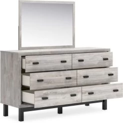 Benchcraft® Vessalli Gray Dresser With Mirror -Furniture Store dbf6c9b4 b0ca 4aac aabb 501f9f509c72