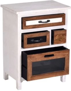 Progressive® Furniture Layover Iron/Natural/White Nightstand -Furniture Store dc4bbff5 3efb 4967 8f82 167a62d357bf