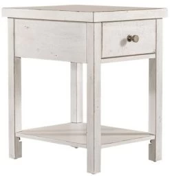 Liberty Modern Farmhouse Flea Market White Chair Side Table