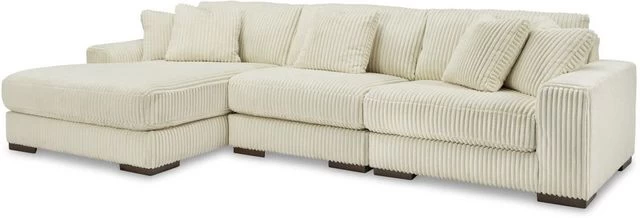 Signature Design By Ashley® Lindyn 3-Piece Ivory Sectional With Chaise 3 Signature Design By Ashley® Lindyn 3-Piece Ivory Sectional With Chaise