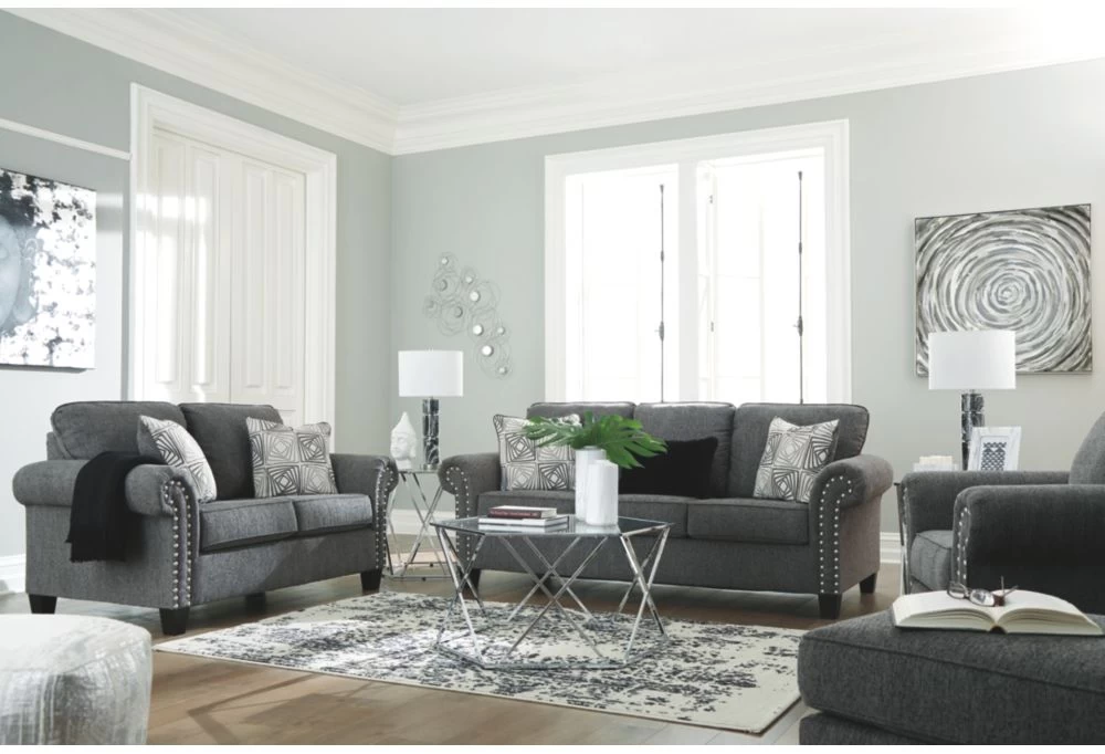 Benchcraft® Agleno Charcoal Loveseat 7 Benchcraft® Agleno Charcoal Loveseat - Image 5