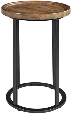 Olliix By Martha Stewart Reclaimed Oak/Iron Irisa Round Accent Table -Furniture Store de734704 e939 4eeb ae8d 539fbfa3b420