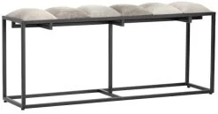 Crestview Collection Hampton Black Metal And Cowhide Bench