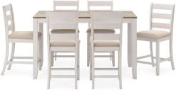 Signature Design By Ashley® Skempton 7-Piece Light Brown/White Counter Height Dining Set -Furniture Store df2075bd 9896 49f4 8757 801799be1258
